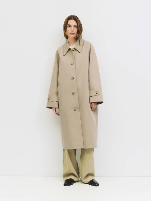 Pointed Collar Trench Coat