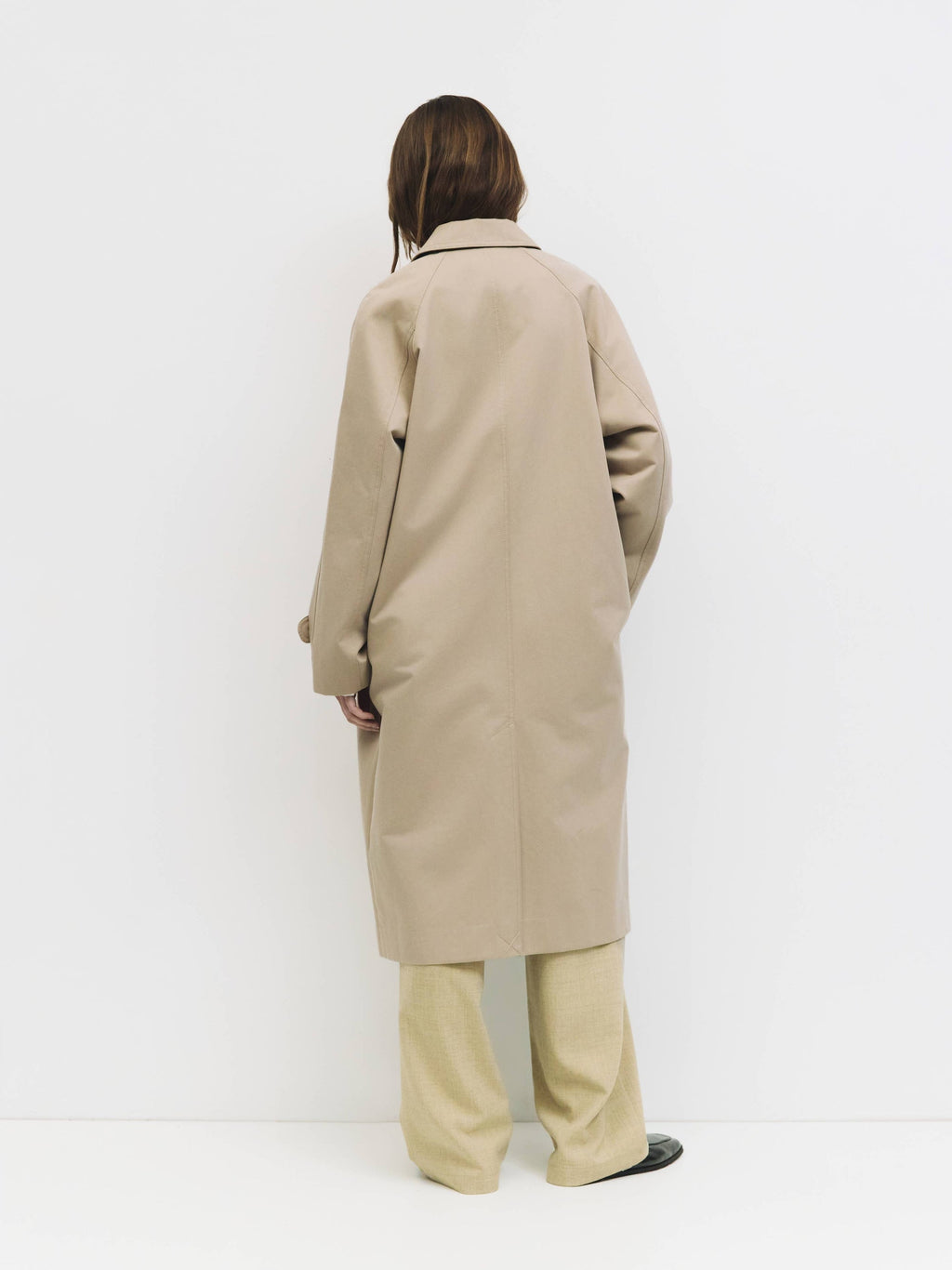 Pointed Collar Trench Coat